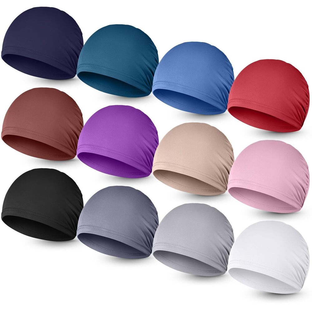 9201 12 Pcs Chemo Cancer Hats Sleeping Caps Headwear Elastic Cotton Head